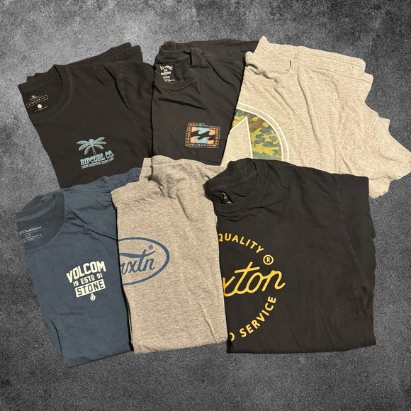 Billabong Other - Surf Skate T Shirt Lot 6 Mens L Volcom Billabong Rip Curl Brixton Graphic Tees